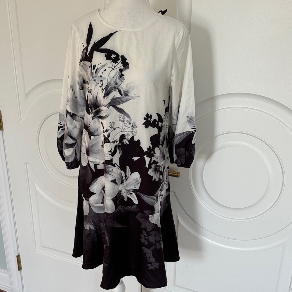 Lipsy Monochrome Floral Dress